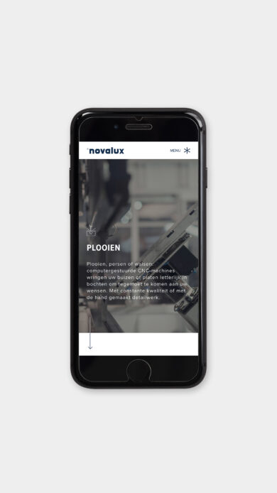 Novalux Iphone website v2 story